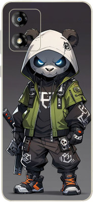 yug emporium Moto E13 Ghost Panda 9D Premium Theme Full Back & Side Coverage Mobile Skin(Multicolor)