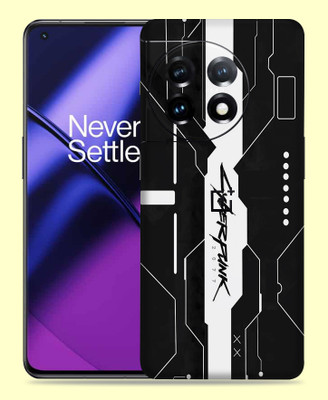WeCre8 Skin's Oneplus 11R 5G Mobile Skin(Simple Black Cyber Multicolor Mobile Skin)