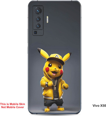 VYBE The Smart Choice Vivo X50 Pokemon Embossed Mobile Skin(Banana Yellow B7)