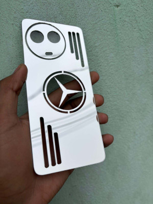 TWUAOP REALME 11 5G MIRROR BACK PANNEL ACRYLIC SHEET MERO STAR Mobile Skin(Silver)