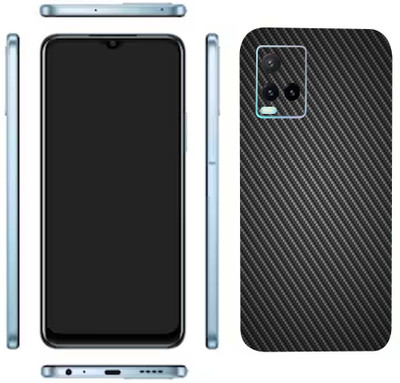 Pochanki Vivo Y33t Mobile Skin(Black Carbon Fiber Skin With Glossy Matte Finish.)