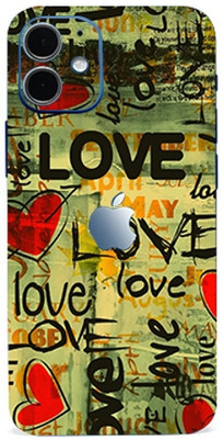 AsSkin iphone 12 Mini Mobile Skin(Love Text Skin With Gloss Matte Finish)