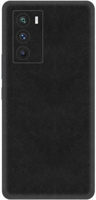 Vcare GadGets Black Leather vivo i QOO 9 SE 5G Mobile Skin(Black Leather)