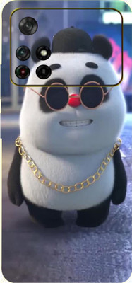 TJ CREATION Poco M4 Pro (5G ) Mobile Skin(Ultra Super Happy Panda Skin With High Matte Finish.Avengers Team)