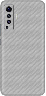 Vcare GadGets Vivo X50 Mobile Skin(Fiber Carbon Silver)