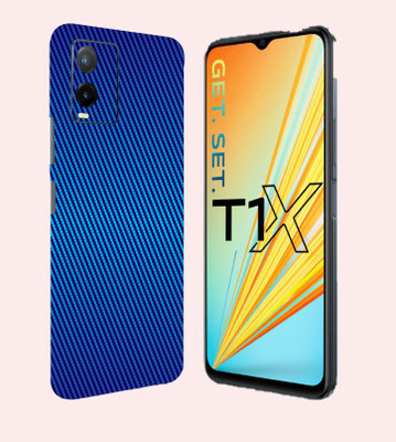 Skinex Vivo-T1x Mobile Skin(Blue Mobile Skin With camera protector (Back + Camera + Side))