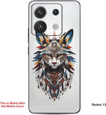 VYBE The Smart Choice Redmi 13 Cat Embossed Mobile Skin(Multi Colour 10)