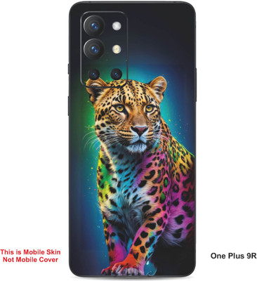 VYBE The Smart Choice One Plus 9R Leopard Embossed Mobile Skin(Dirty Blue 27)