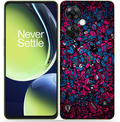 Skinex Oneplus Nord CE 3 Lite 5g, Blue Doodle Mobile Skin(Multicolor Mobile Skin With camera protector (Back + Camera + Side))