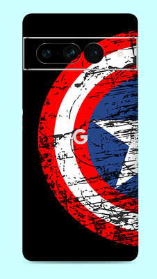 WeCre8 Skin's Google Pixel 7 Pro 5G Mobile Skin(Captain America Shield Multicolor Mobile Skin)