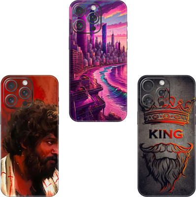 wrap craft APPLE IPHONE 13 PRO MAX COMBO (PACK OF 3) Premium Vinyl BACK Mobile Skin(Multicolor)