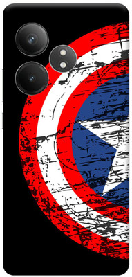 WeCre8 Skin's Realme GT 6T 5G Mobile Skin(Captain America Shield Multicolor Mobile Skin)