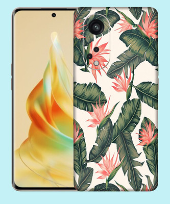WeCre8 Skin's Oppo Reno 8T 5G Mobile Skin(Lavender Leafs Multicolor Mobile Skin)