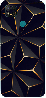 TJ CREATION Redmi 9 Activ, redmi 9activ Mobile Skin(Ultra Super Black Abstract Shape Skin With High Matte Finish., Mobile Skin (Back+Side+Camera))