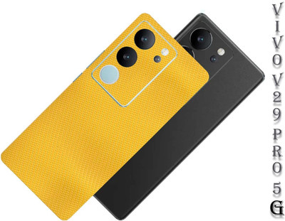 BugguSkin VIVO V29 PRO 5G, VIVO V29 PRO 5G, VIVO V29 PRO 5G Mobile Skin(Ultra yellow carbon Skin With High Matte Finish.)