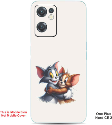 VYBE The Smart Choice One Plus Nord CE 2 Tom & Jerry Embossed Mobile Skin(Soft Peach 33)