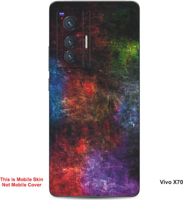 VYBE The Smart Choice Vivo X70 Abstract Embossed Mobile Skin(Plum Purple 12)