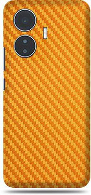 Mclaxa Golden Carbon Fiber For Vivo Y55 4g Back Skin, Golden Carbon Fiber, Vivo Y55 4G Mobile Skin(Golden Carbon Fiber Matte Finish Skin With Super Matte Finish)