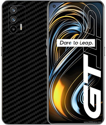 candeal mart Realme GT 5G carbon fiber 3D back skin / sticker wrap / Protective film Mobile Skin(Black)