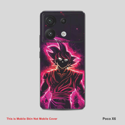 VYBE The Smart Choice Poco X6 Goku Mobile Skin Mobile Skin(Blue, Pink A15)
