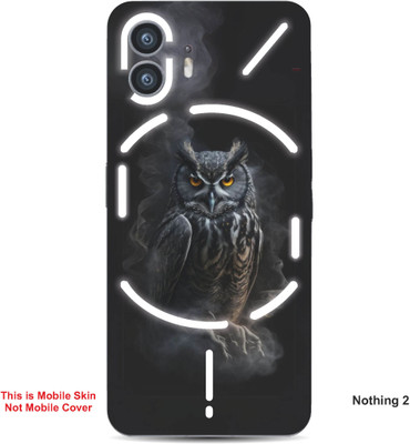 VYBE The Smart Choice Nothing 2 Owl Embossed Mobile Skin(Dark Black 6)