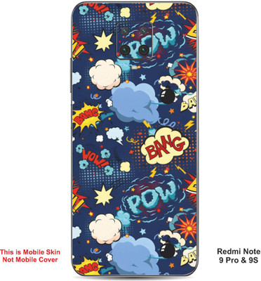 VYBE The Smart Choice Redmi Note 9S Pow Embossed Mobile Skin(Glacier Blue A1)