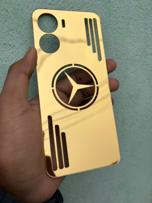 TWROP VIVO T2X 5G ACRYLIC MIRROR BACK PANNEL MERO STAR Mobile Skin(Gold)