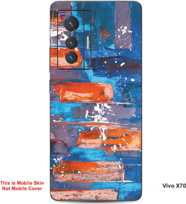 VYBE The Smart Choice Vivo X70 Art Embossed Mobile Skin(Picton Blue 12)