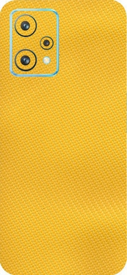 BUGGU Realme 9 Pro 5G Mobile Skin(Ultra Super Yellow Carbon Fiber Skin With High Matte Finish.)