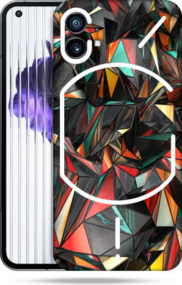 SkinoMania Nothing-Phone(1) Mobile Skin(Multicolor Polygon Red)