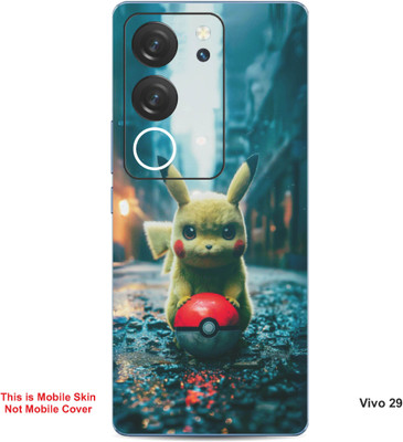 VYBE The Smart Choice Vivo V29 Pikachu Embossed Mobile Skin(Dark Beige B6)