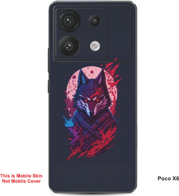 VYBE The Smart Choice Poco X6 Peacock Embossed Mobile Skin(Chathams Blue 1)