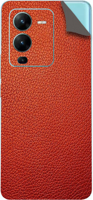 BugguSkin VIVO V25 PRO 5G, vivo v25 pro 5g Mobile Skin(Ultra Super Red Leather Skin With High Matte Finish.)