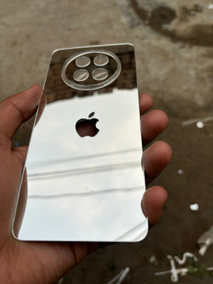 TWUAOP REALME 12 5G MIRROR BACK PANNEL ACRYLIC SHEET APPLE Mobile Skin(Silver)