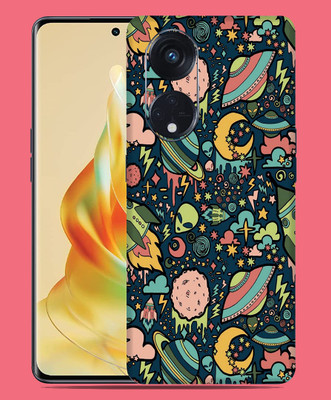 SkinoMania Oppo Reno 8T 5G Mobile Skin(Multicolor Space-Graffiti)