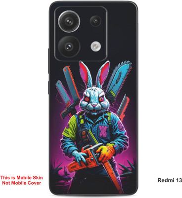 VYBE The Smart Choice Redmi 13 Rabbit Embossed Mobile Skin(Wine Berry 10)