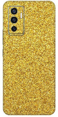 Vcare GadGets Y75 Mobile Skin(Glitter Gold)