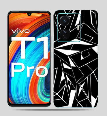 SkinoMania Vivo T1 Pro (5g) Mobile Skin(B&W-Abstract B&W Mobile skin)