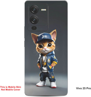 VYBE The Smart Choice Vivo 25 Pro Super Cat Embossed Mobile Skin(Gravel B1)