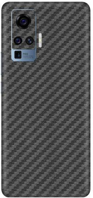 Vcare GadGets Vivo X50 Pro Mobile Skin(Fiber Carbon Gun Metal)