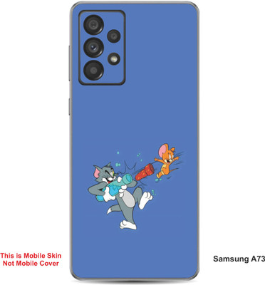 VYBE The Smart Choice Samsung A73 Tom & Jerry Embossed Mobile Skin(Glaucous 3)