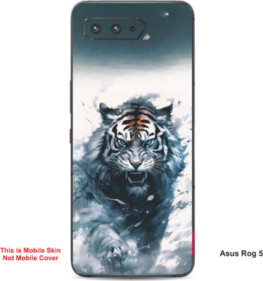 VYBE The Smart Choice Asus Rog 5 Tiger Embossed Mobile Skin(Titan White 4)