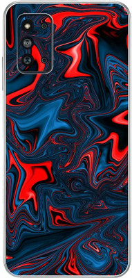 FCS Samsung Galaxy F52 5G Printed Back skin Mobile Skin(Red Motion Skin)