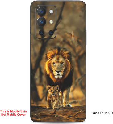 VYBE The Smart Choice One Plus 9R Lion Embossed Mobile Skin(Clay Brown 27)