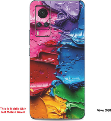VYBE The Smart Choice Vivo X60 Art Embossed Mobile Skin(Burnt Umber 10)
