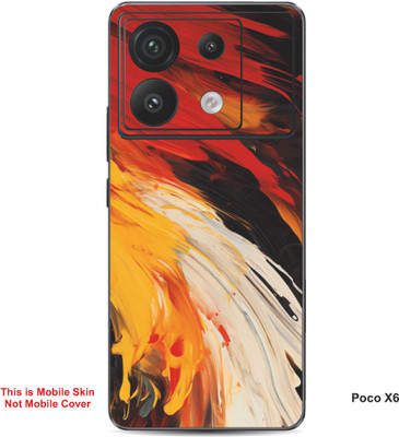 VYBE The Smart Choice Poco X6 Art Embossed Mobile Skin(Burnt Umber 1)
