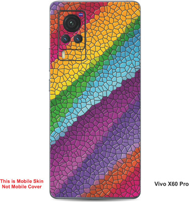 VYBE The Smart Choice Vivo X60 Pro Pattern Embossed Mobile Skin(Light Eggplant 11)
