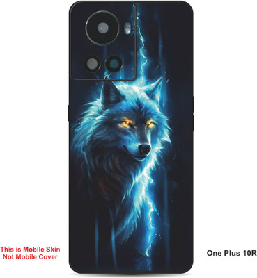 VYBE The Smart Choice One Plus 10R Wolf Embossed Mobile Skin(Curious Blue 30)