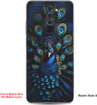 VYBE The Smart Choice Redmi Note 8 Peacock Embossed Mobile Skin(Chathams Blue 15)