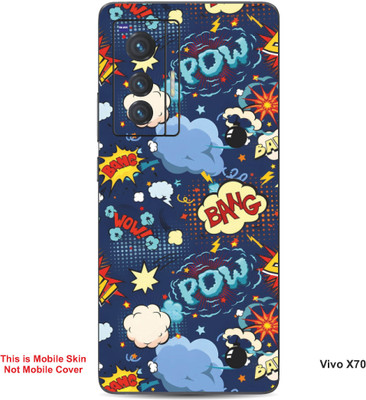 VYBE The Smart Choice Vivo X70 Pow Embossed Mobile Skin(Glacier Blue B10)